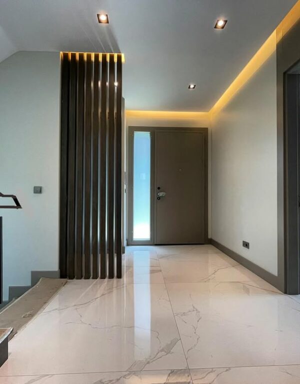 Carrelage Palatino 60x120 brillant effet marbre blanc intérieur