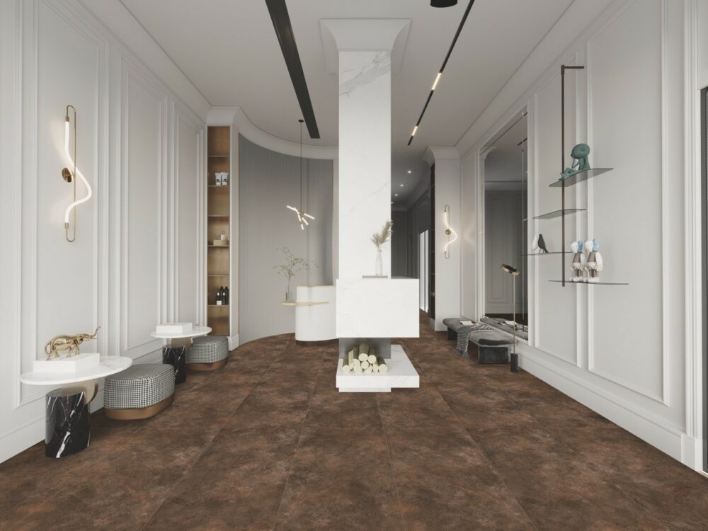 Carrelage Titan mat 60x120 cm - intérieur gris, bone ou copper