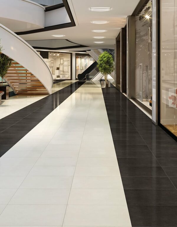 Receveur douche effet pierre ARC style italien, coloris blanc, gris et vision