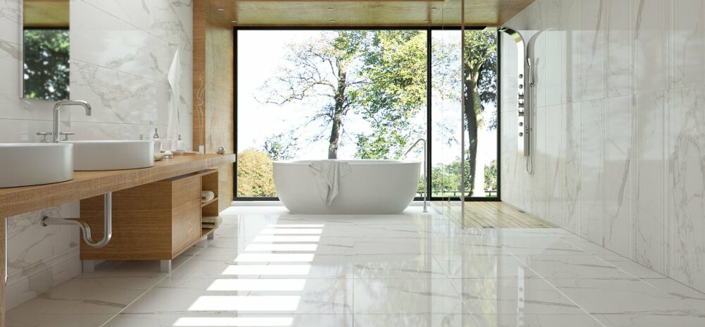 Receveur douche Aquanit Infinity blanc effet marbre 80x120 cm à poser