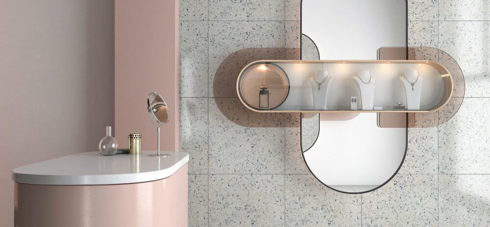 Carrelage intérieur Litta blanc 60x60 Lappato effet terrazzo